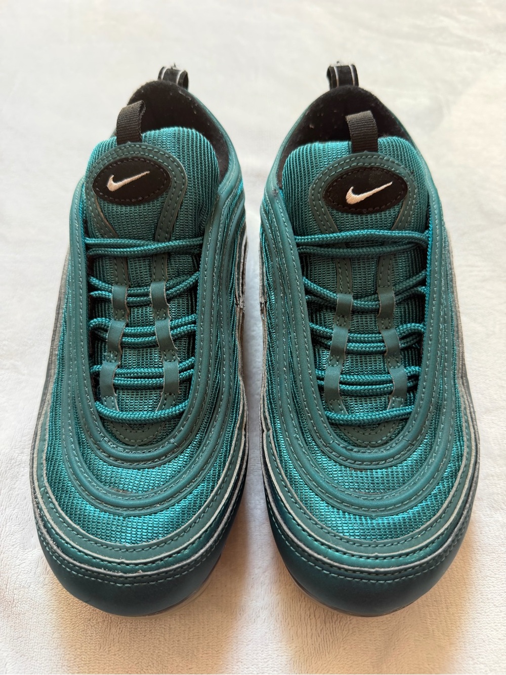 Nike Air VaporMax 97 Teal Air-Style Cushioned Sneakers Running Shoes Woman Sz 9